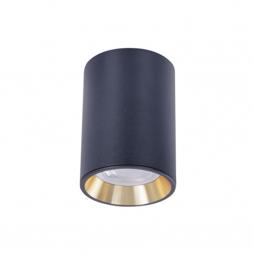 Obrázek pro Stropné bodové prisadené svietidlo CHLOE valcové ( čierna-zlatá)