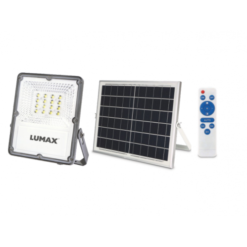 Obrázek pro LED Reflektor 60W/980lm IP65 Studená biela so solárnym panelom 15W 5V a diaľkovým ovládaním