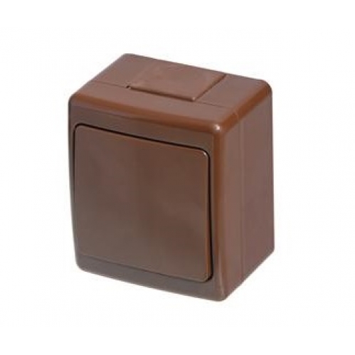 Obrázek pro Vodeodolný Jednopáčkový vypínač č.1 na stenu , IP44 , Hnedý