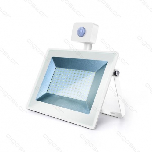 Obrázek pro LED reflektor biely 100W/10000lm , so senzorom , Studená biela