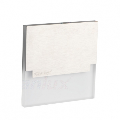 Obrázek pro Schodové svietidlo štvorcové KANLUX SABIK 0,8W/15lm , brúsené striebro , 12V DC , studená biela