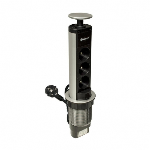 Obrázek pro Výsuvná zásuvková lišta ORNO s 3x zásuvkami , nábytkový predlžovací kábel