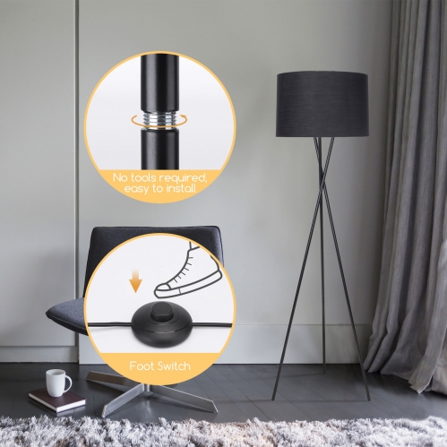 Obrázek pro Lampa stojaca 1xE27/230V/Čierna