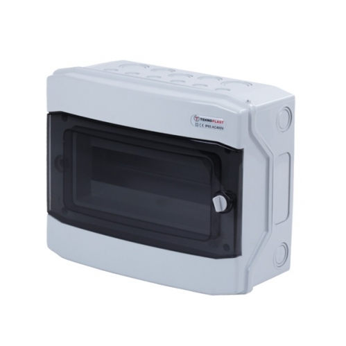 Obrázek pro Plastový rozvádzač na omietku s DIN lištou TEHNOPLAST 12 modulová , IP65