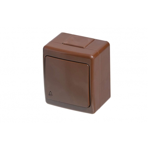 Obrázek pro Vodeodolné zvončekové tlačidlo na stenu , IP44 , Hnedá