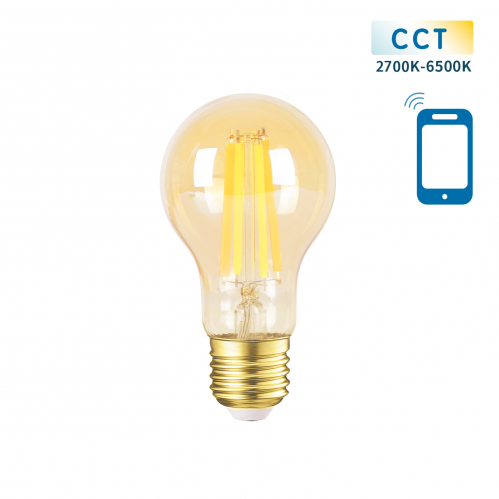 Obrázek pro SMART LED žiarovka E27 6W/806lm , klasik LED vlákno AMBER, CCT