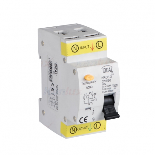 Obrázek pro Kanlux IDEAL Prúdový chránič s ističom KRO6-2/C16/30