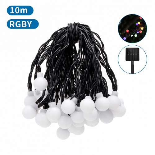 Obrázek pro Solárna Svetelná dekoračná reťaz , girlanda IP65 , 50diód, 10M , Multicolor
