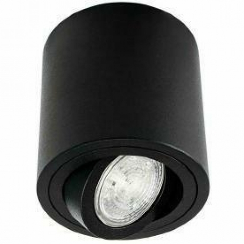 Obrázek pro Stropné bodové prisadené svietidlo VENICE valcové (pieskovaná čierna)