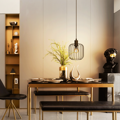 Obrázek pro Závesný luster 1xE27/230V/Čierna