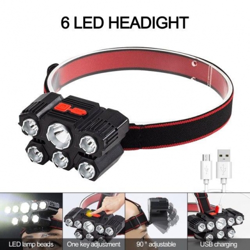 Obrázek pro Led čelová lampa - čelovka W683 nabíjateľná ,3-módová