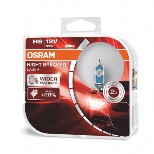 Obrázek pro OSRAM Halogénová Autožiarovka H8 NIGHT BREAKER LASER DUO O64212NL-HCB , 12V , 60/55W