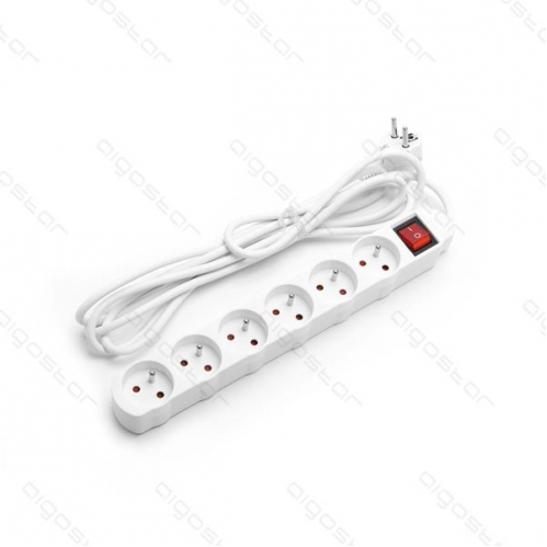 Obrázek pro Predlžovací kábel - predlžovačka , 6-zásuvková , 5m , s vypínačom 
