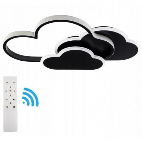 Obrázek pro LED CLOUDI Prisadený luster 20W/230V/Čierna, CCT + diaľkové ovládanie