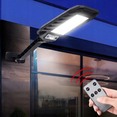 Obrázek pro Solárny LED Reflektor STRADA 6W/600lm , IP44 , so senzorom , Studená biela s diaľkovým ovládaním