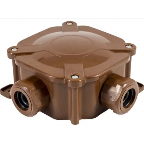 Obrázek pro Vodeodolná inštalačná krabica na omietku IP65, 80x80x40mm, hnedá