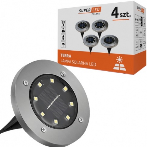 Obrázek pro Solárna LED záhradná lampa 50lm , IP44 , Studená biela , 4ks