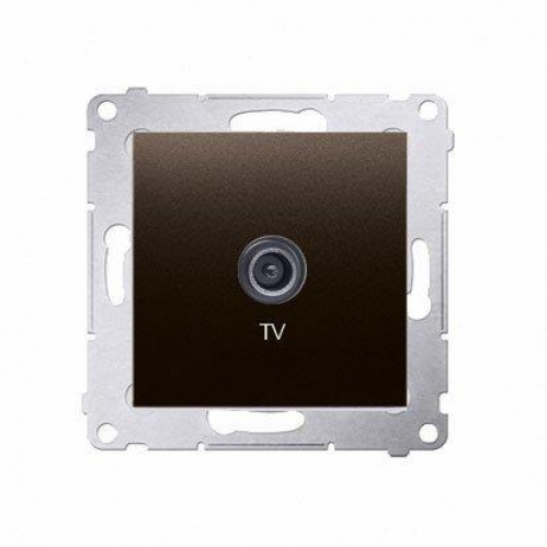 Obrázek pro Kontakt Simon54 Anténna zásuvka TV DAK1.01/46 hnedá matná