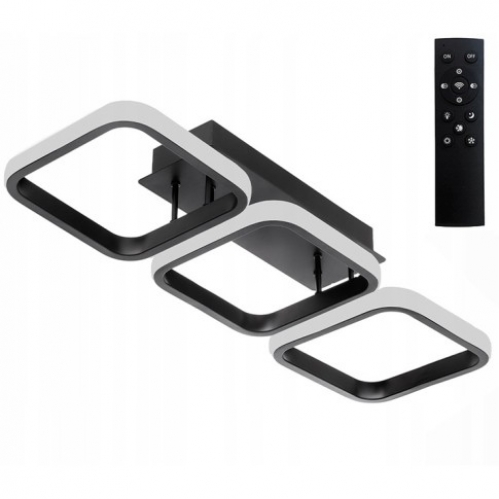 Obrázek pro LED RING MONZA SQUARE Prisadený luster 60W/230V/Čierna, CCT + diaľkové ovládanie