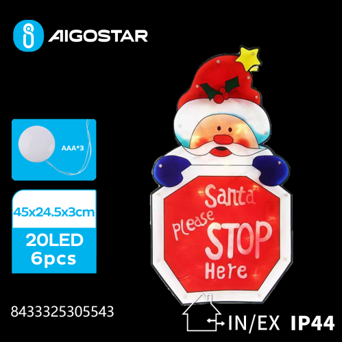 Obrázek pro LED Vianočné osvetlenie - Santa, 20 diód, IP44, 3xAAA - Teplá biela