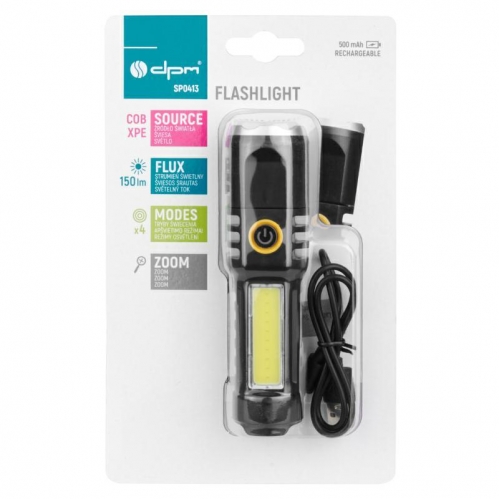 Obrázek pro LED ručná baterka 150lm - 4 módová + ZOOM