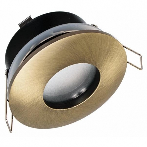 Obrázek pro Stropné bodové podhľadové vodeodolné svietidlo pevné DZETA (antická mosadz)