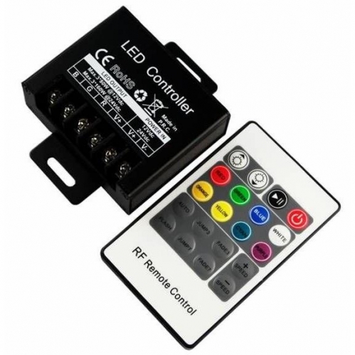 Obrázek pro RF ovládač RGB + diaľkové ovládanie 20 tlačidiel , 240W , 12/24V DC , 433.92MHz
