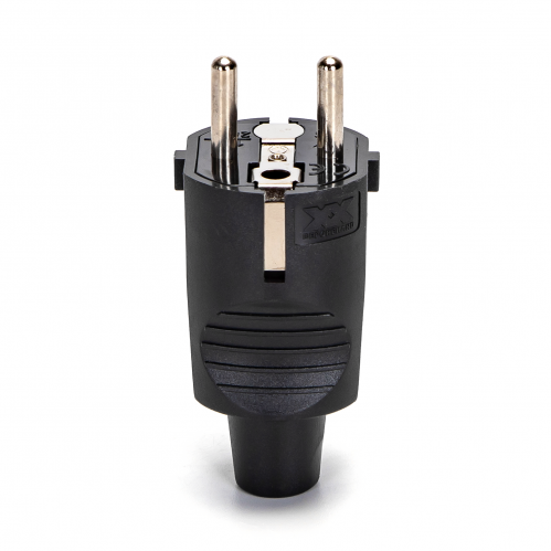 Obrázek pro Spojovacia zástrčka, vidlica na kábel 230V čierna