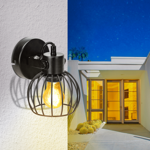 Obrázek pro Nástenné svietidlo 1xE27/230V/Čierna