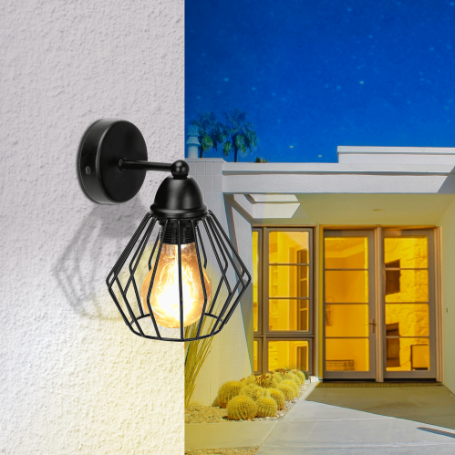 Obrázek pro Nástenné svietidlo 1xE27/230V/Čierna