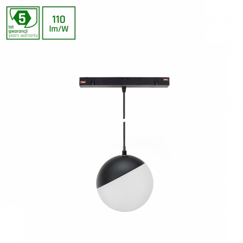 Obrázek pro LED svietidlo GLOBE P pre koľajnicový SYSTEM SHIFT čierne, 5W/550lm, Teplá biela