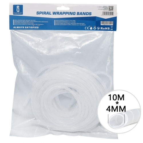 Obrázek pro Zmršťovacia hadička , bužírka špirálová 4mm biela - 10m