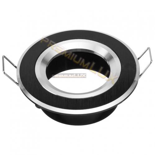 Obrázek pro Stropné bodové podhľadové svietidlo SZMARAGD pevné (brúsené striebro čierno - strieborné)