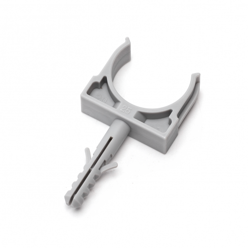 Obrázek pro Príchytka plastová U PVC s hmoždinkou fi:25mm, 5ks