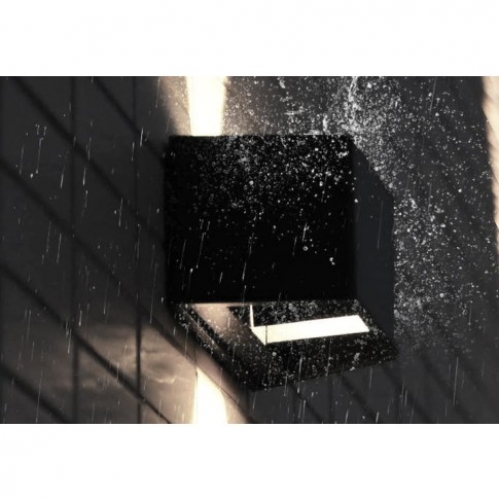 Obrázek pro Solárne LED Nástenné vonkajšie svietidlo čierne ARMS , 2xCOB , IP44 , Studená biela s nastaviteľným uhlom svietenia