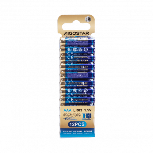 Obrázek pro Sada 12ks alkalických batérií Aigostar AAA R03 1,5V