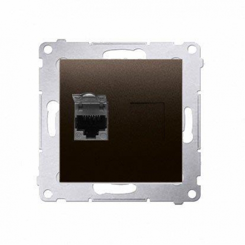 Obrázek pro Kontakt Simon54 Dátová zásuvka RJ45 Cat6 hnedá matná