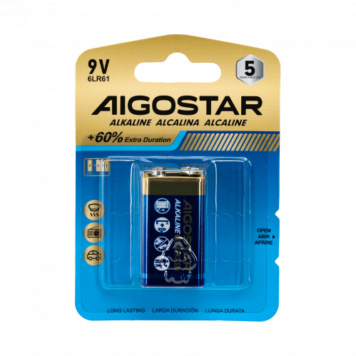 Obrázek pro Alkalická batéria Aigostar 6LR61 9V