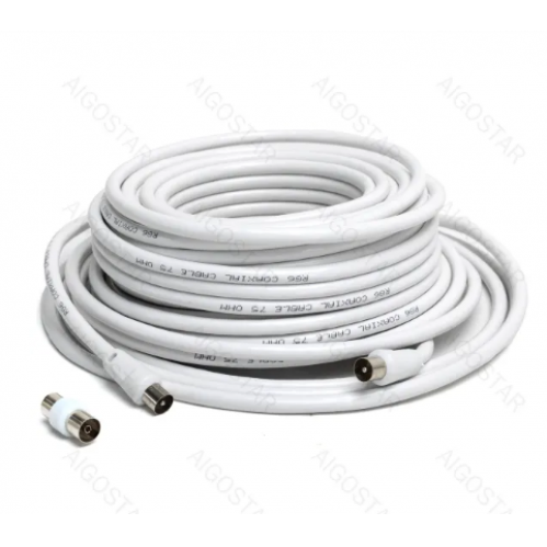 Obrázek pro Anténny, koaxiálny TV kábel RG6U 20M biely
