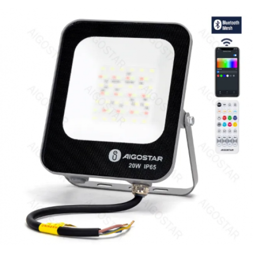 Obrázek pro SMART LED reflektor 20W/1800lm , bez senzora , RGBW Bluetooth MESH s diaľkovým ovládaním