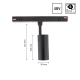 Obrázek pro LED svietidlo SPOT S pre koľajnicový SYSTEM SHIFT čierne, 6W/550lm, CCT