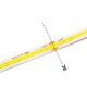 Obrázek pro KOMPLET LED pás prachuvzdorný IP20 36W/3600lm, COB - 5m - Studená biela + zásuvkový napájací zdroj 24V a diaľkové ovládanie