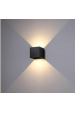 Obrázek pro Nástenné vonkajšie svietidlo čierne WallLamp 7W , 2xCOB , IP65 , Studená biela s PIR senzorom a nastaviteľným uhlom svietenia