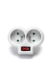 Obrázek pro Adaptér , elektrická rozvodka -2 - biela s vypínačom