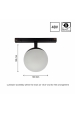 Obrázek pro LED svietidlo GLOBE pre koľajnicový SYSTEM SHIFT čierne, 5W/550lm, Teplá biela